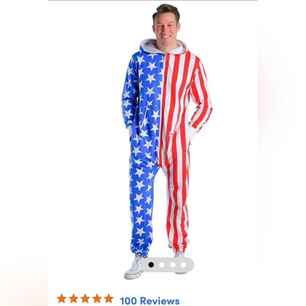 Tipsy Elves Patriotic Stars and Stripes Onesie
